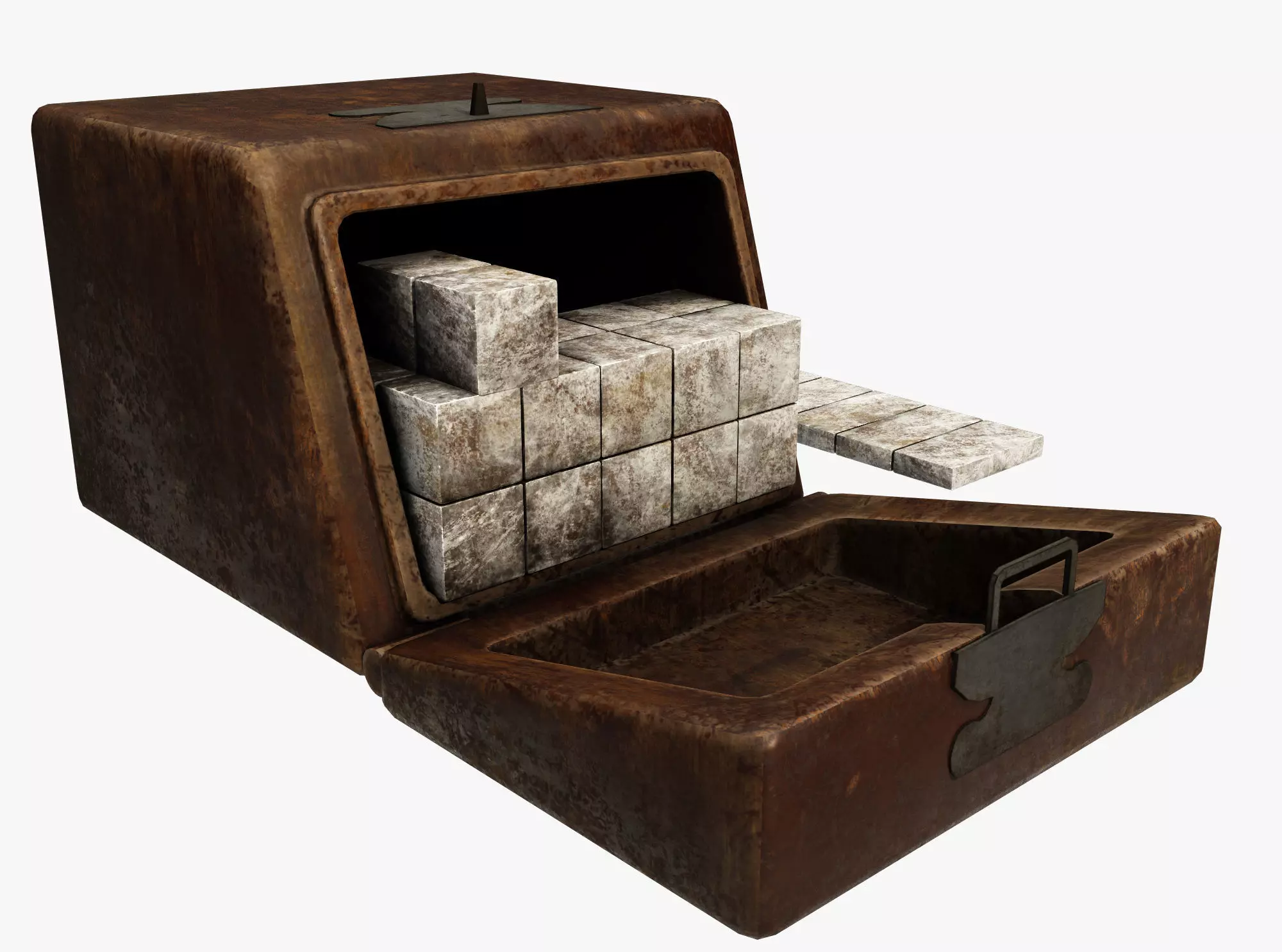 Medieval science Low-poly 3D model_0