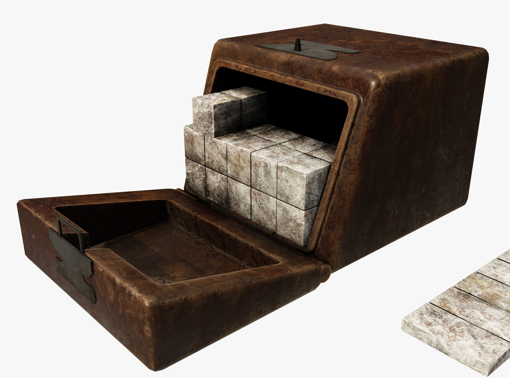 Medieval science Low-poly 3D model_2