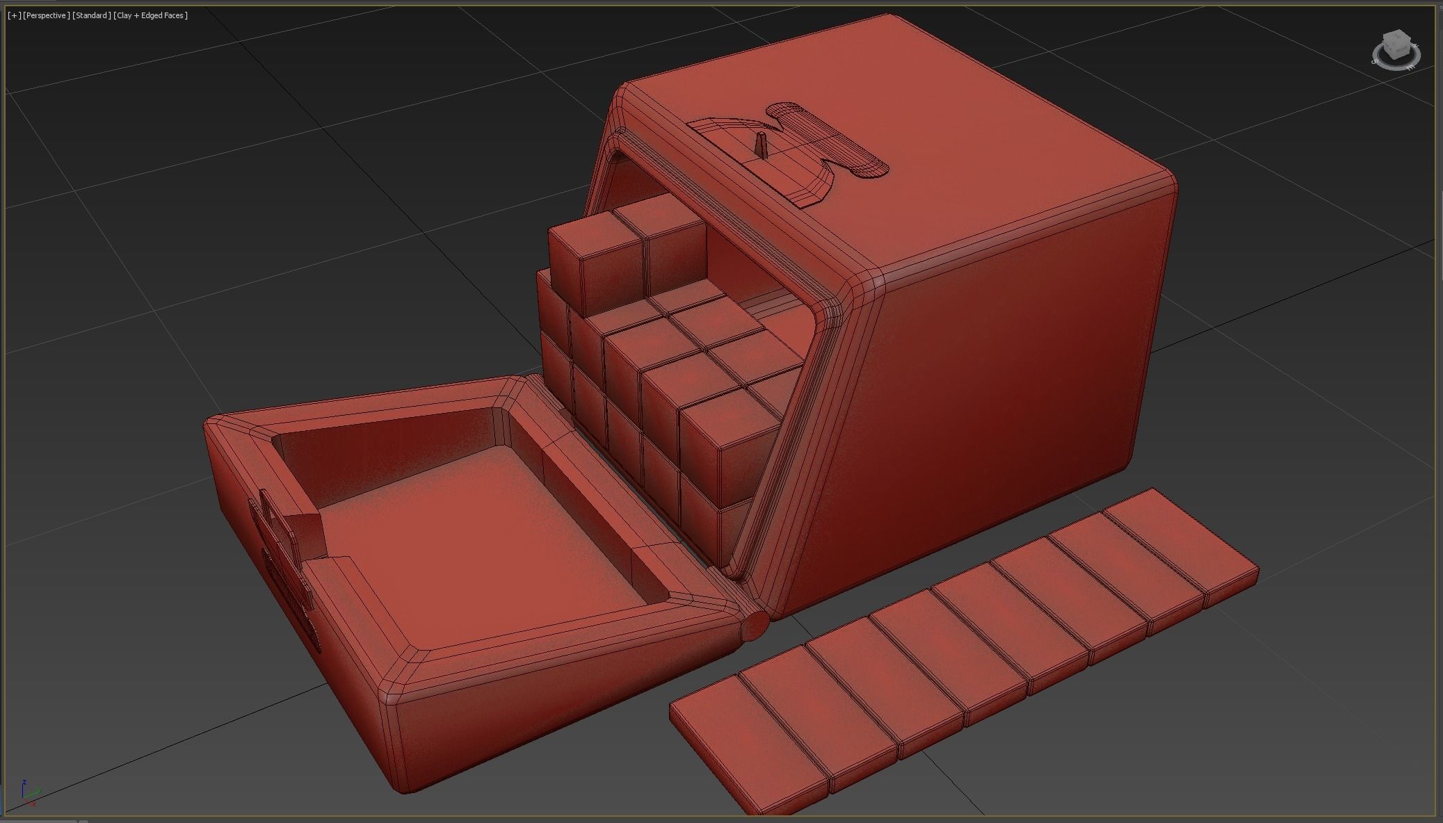 Medieval science Low-poly 3D model_6