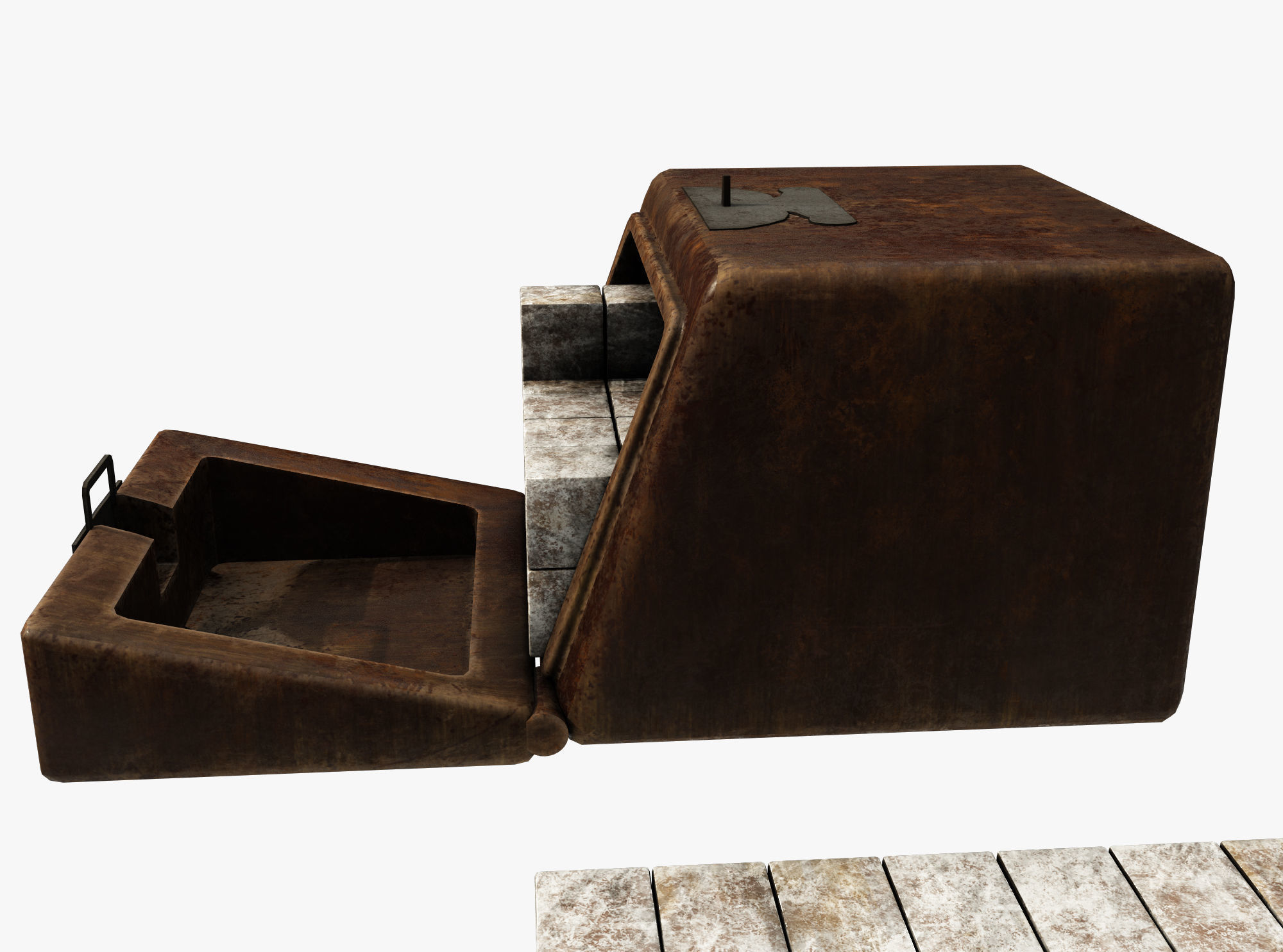 Medieval science Low-poly 3D model_3