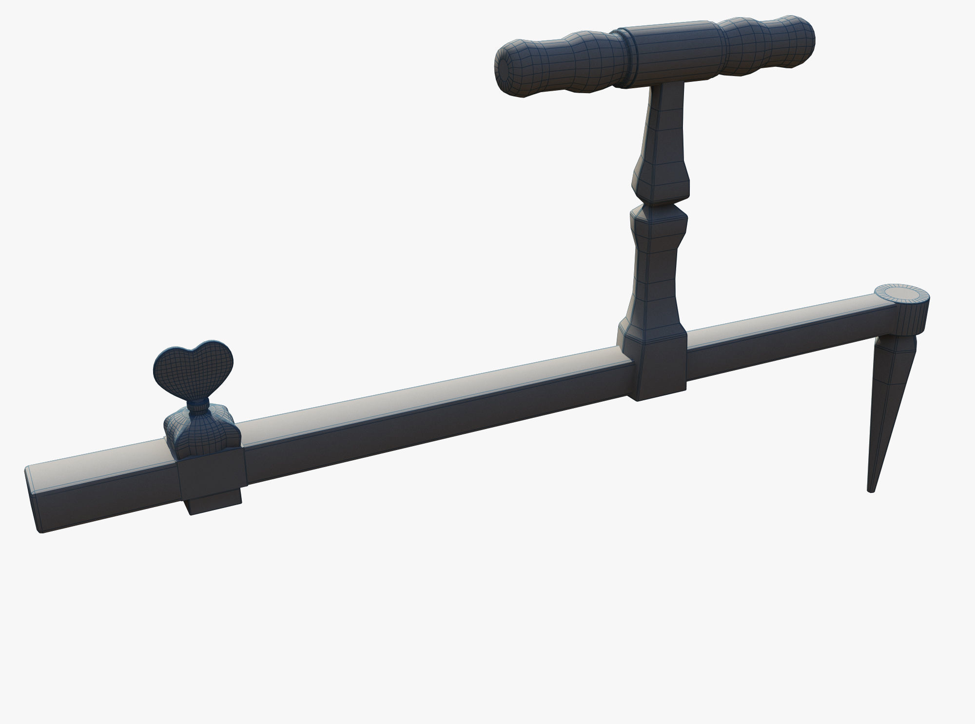 Medieval science  Low-poly 3D model_5