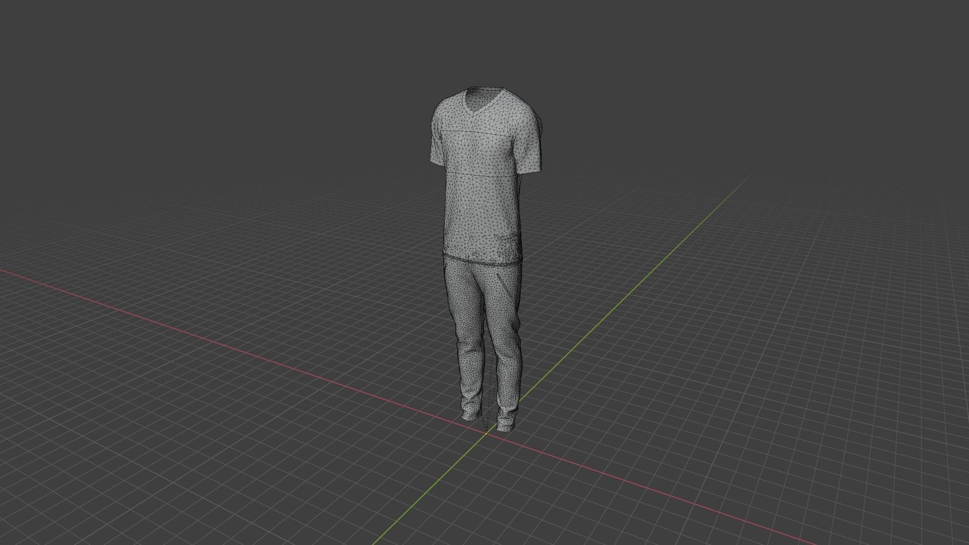 Man Clothes Low-poly 3D model_9