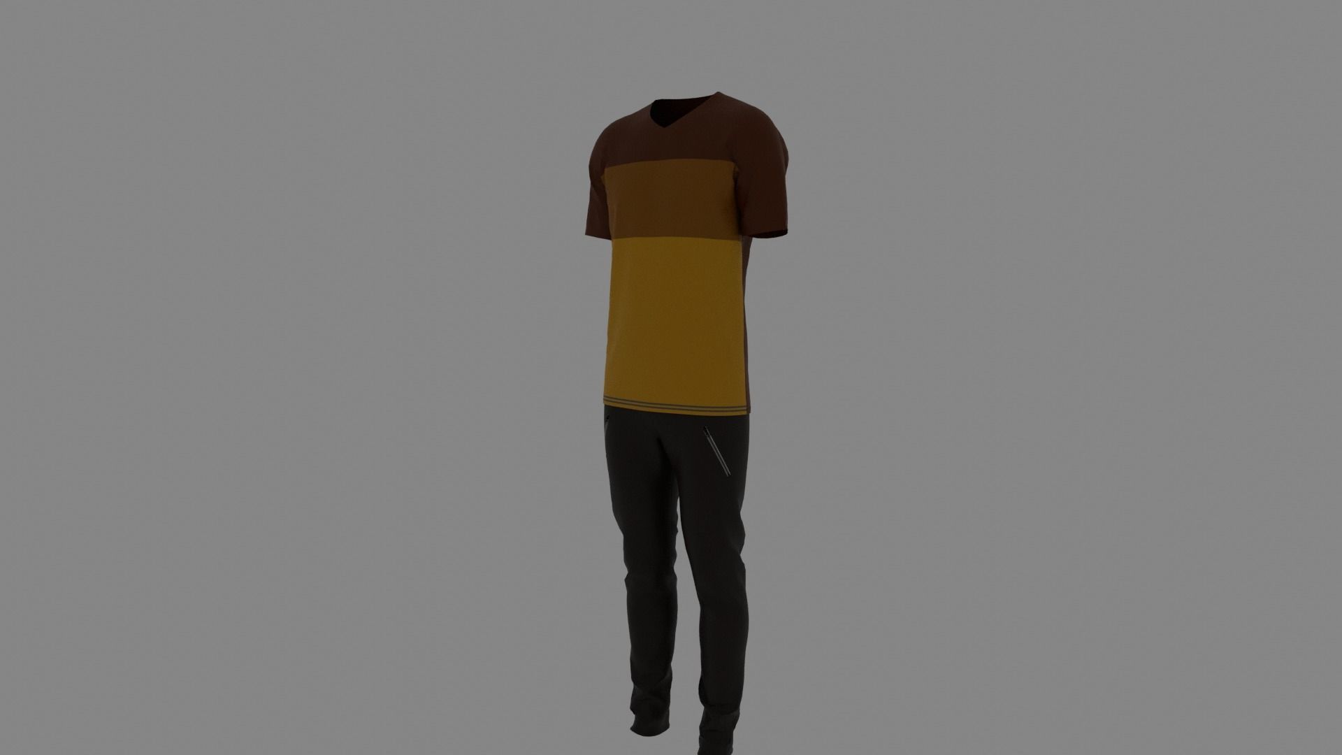 Man Clothes Low-poly 3D model_1