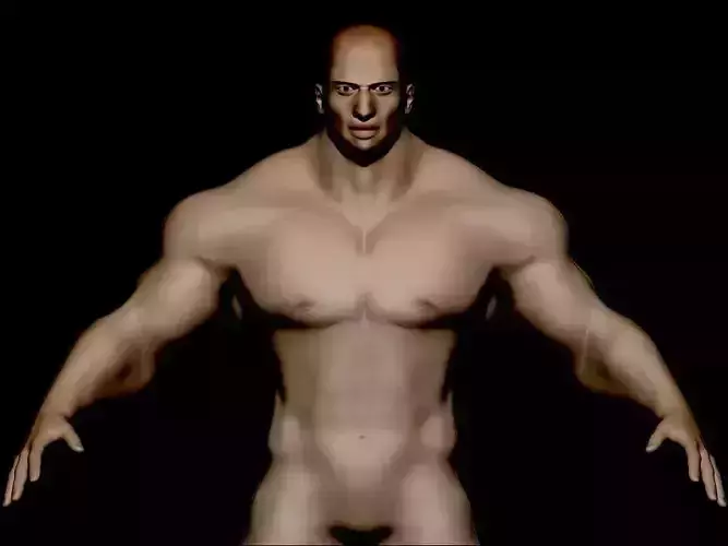 base mesh bodybuilder  Low-poly 3D model