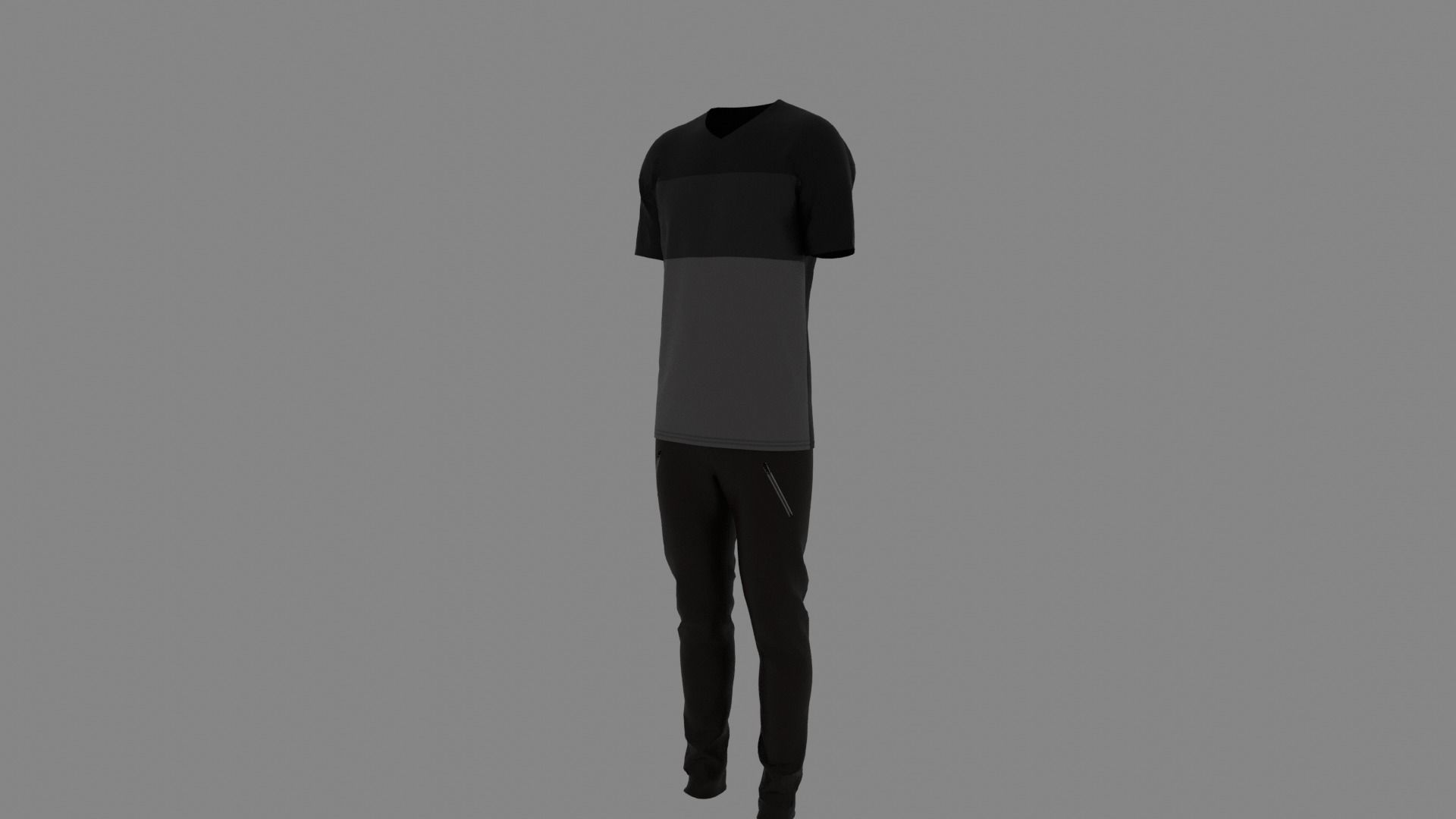 Man Clothes Low-poly 3D model_1