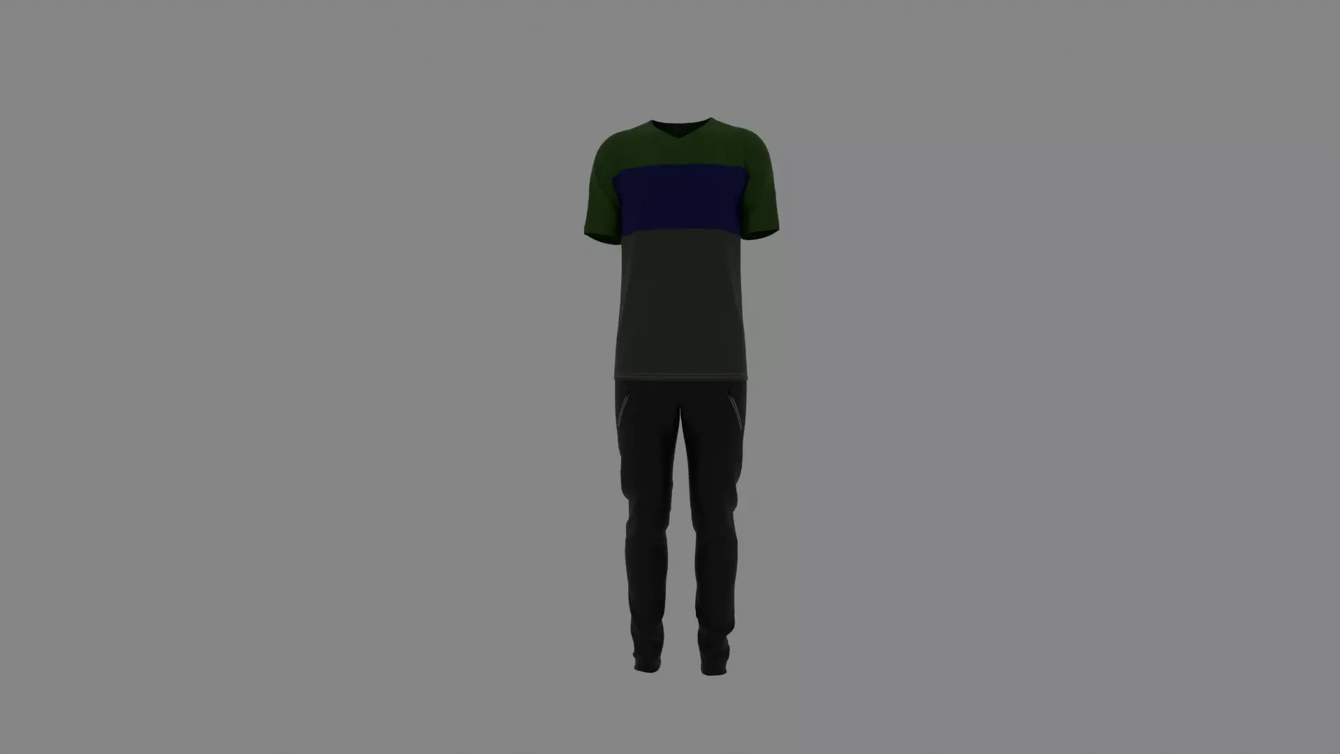 Man Clothes Low-poly 3D model_0