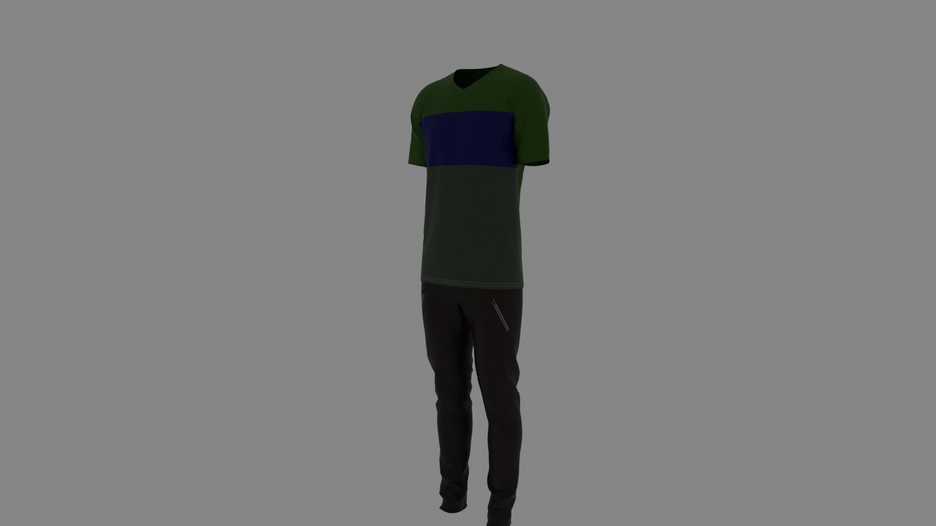 Man Clothes Low-poly 3D model_1