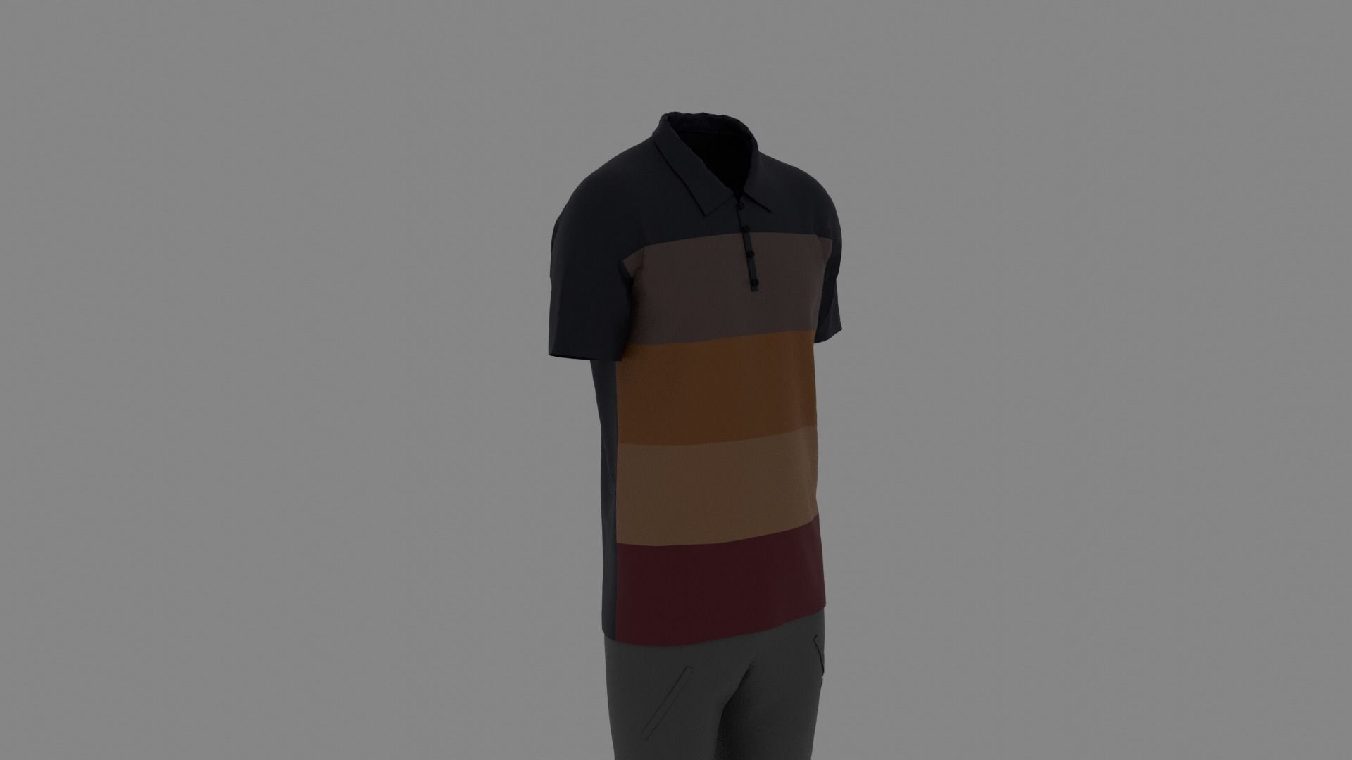 Man Clothes Low-poly 3D model_2
