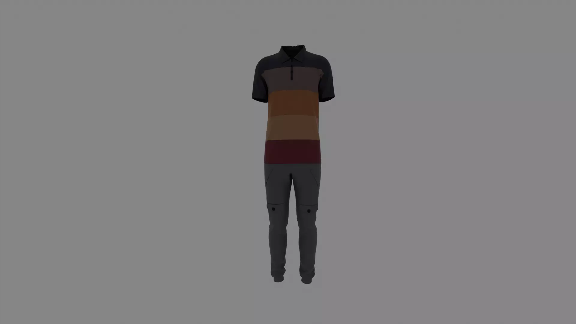 Man Clothes Low-poly 3D model_0