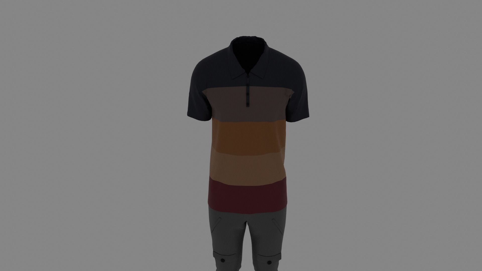 Man Clothes Low-poly 3D model_3