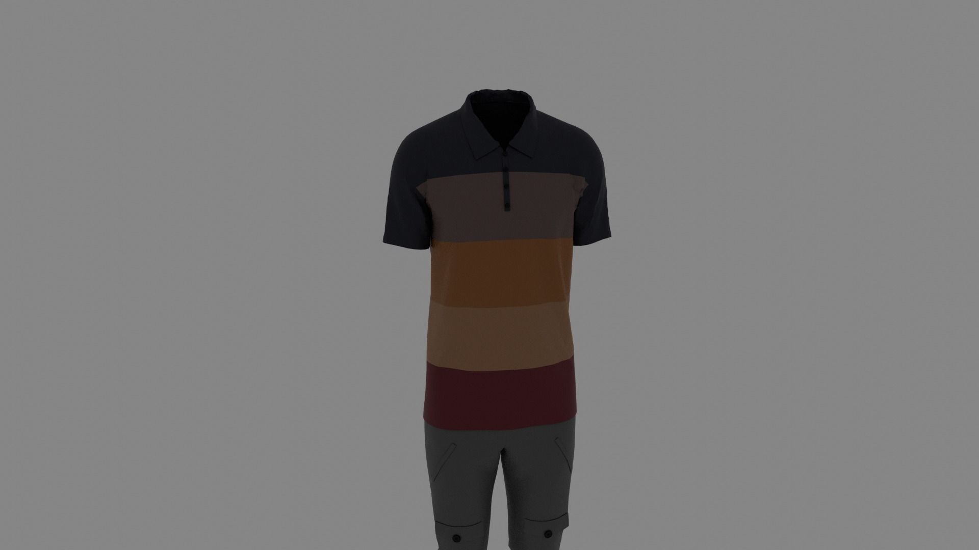 Man Clothes Low-poly 3D model_6