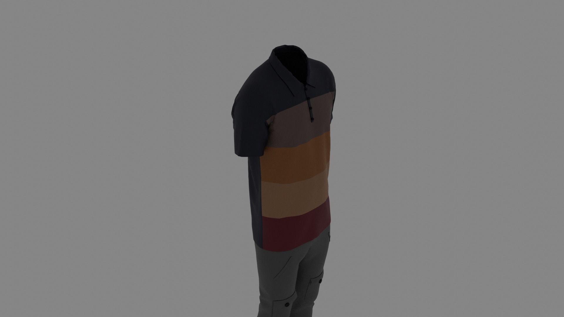 Man Clothes Low-poly 3D model_5