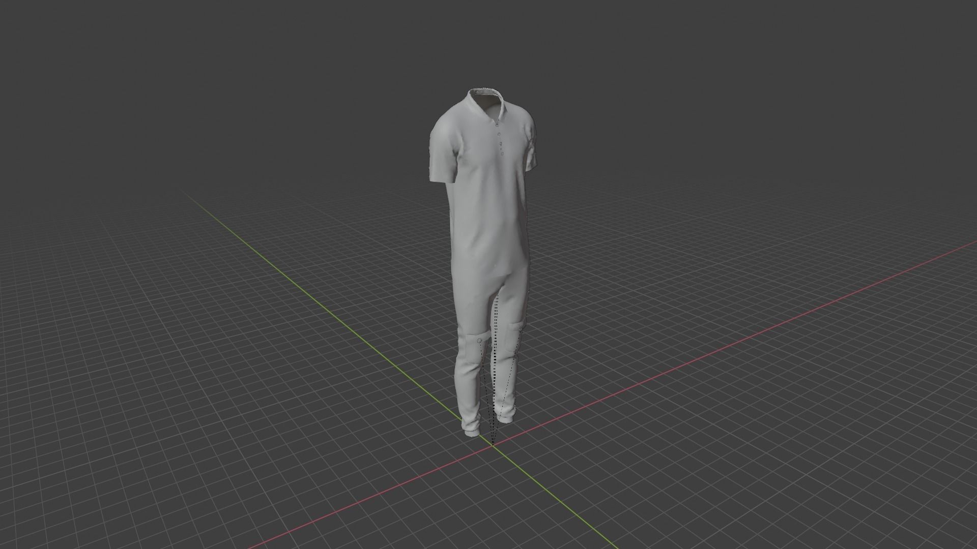 Man Clothes Low-poly 3D model_7