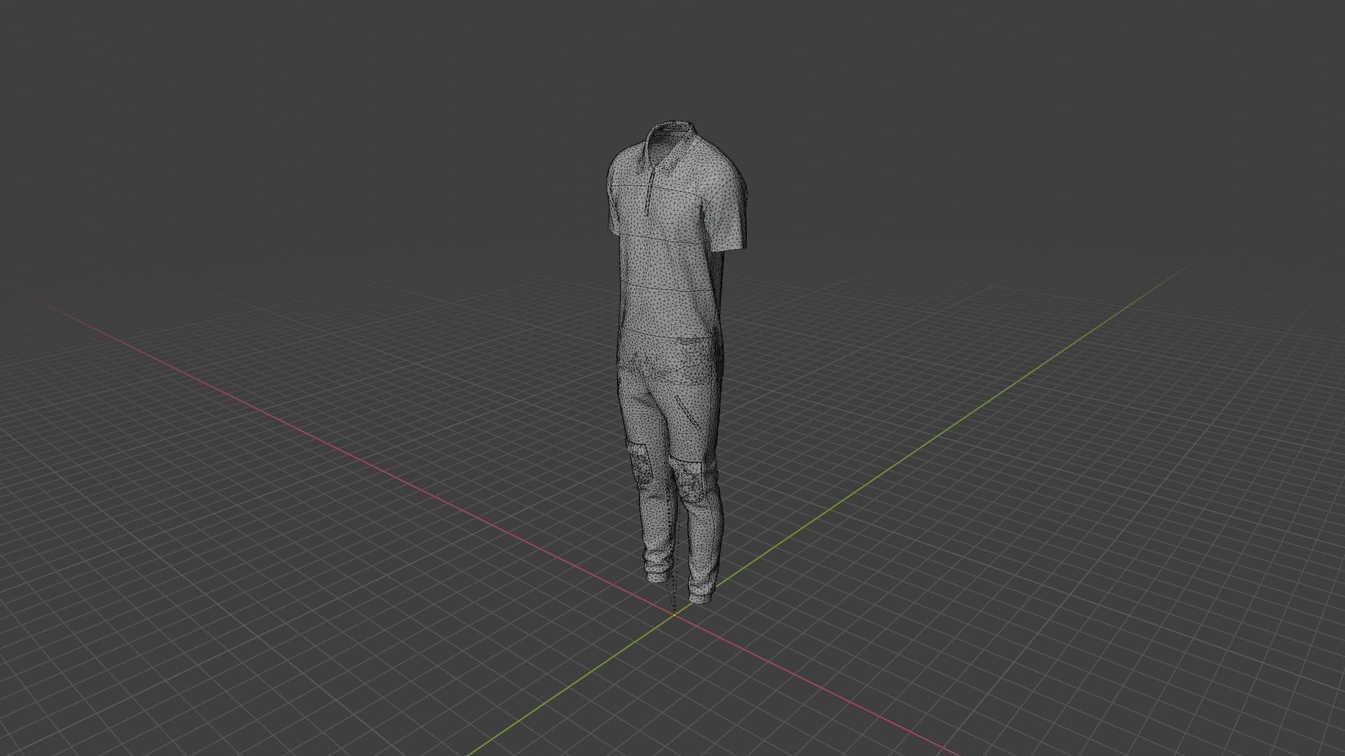 Man Clothes Low-poly 3D model_9