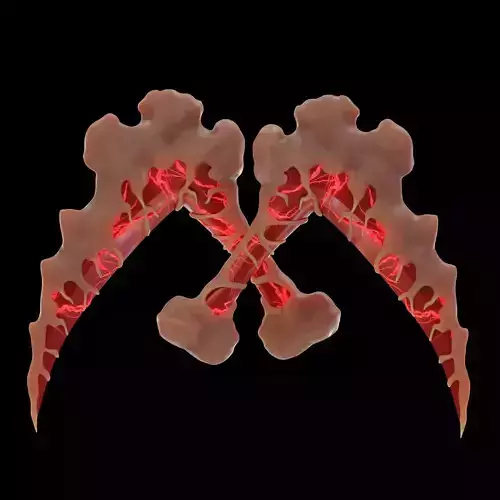 Demon Slayer Gyutaro Blood Sickles 3D print model