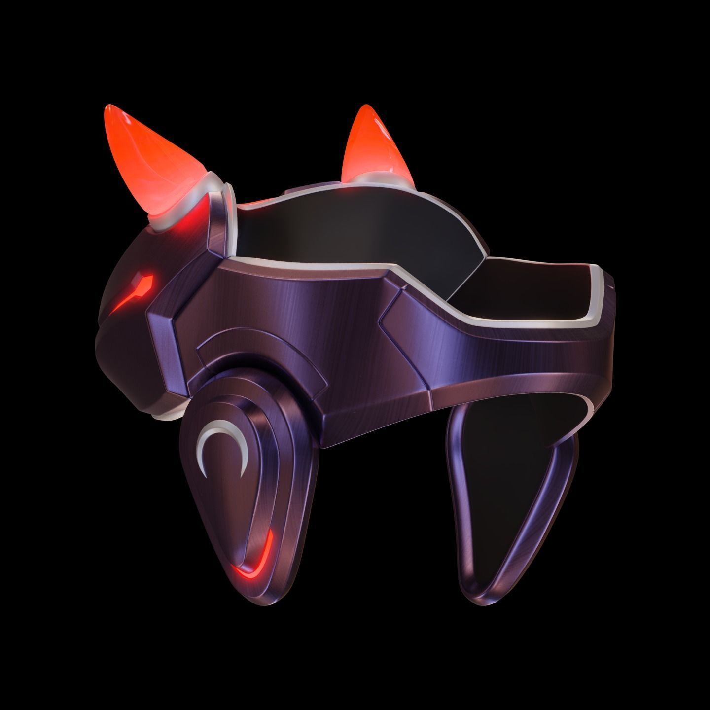 Overwatch 2 Widowmaker Cyber Devil Headpiece 3D print model_3