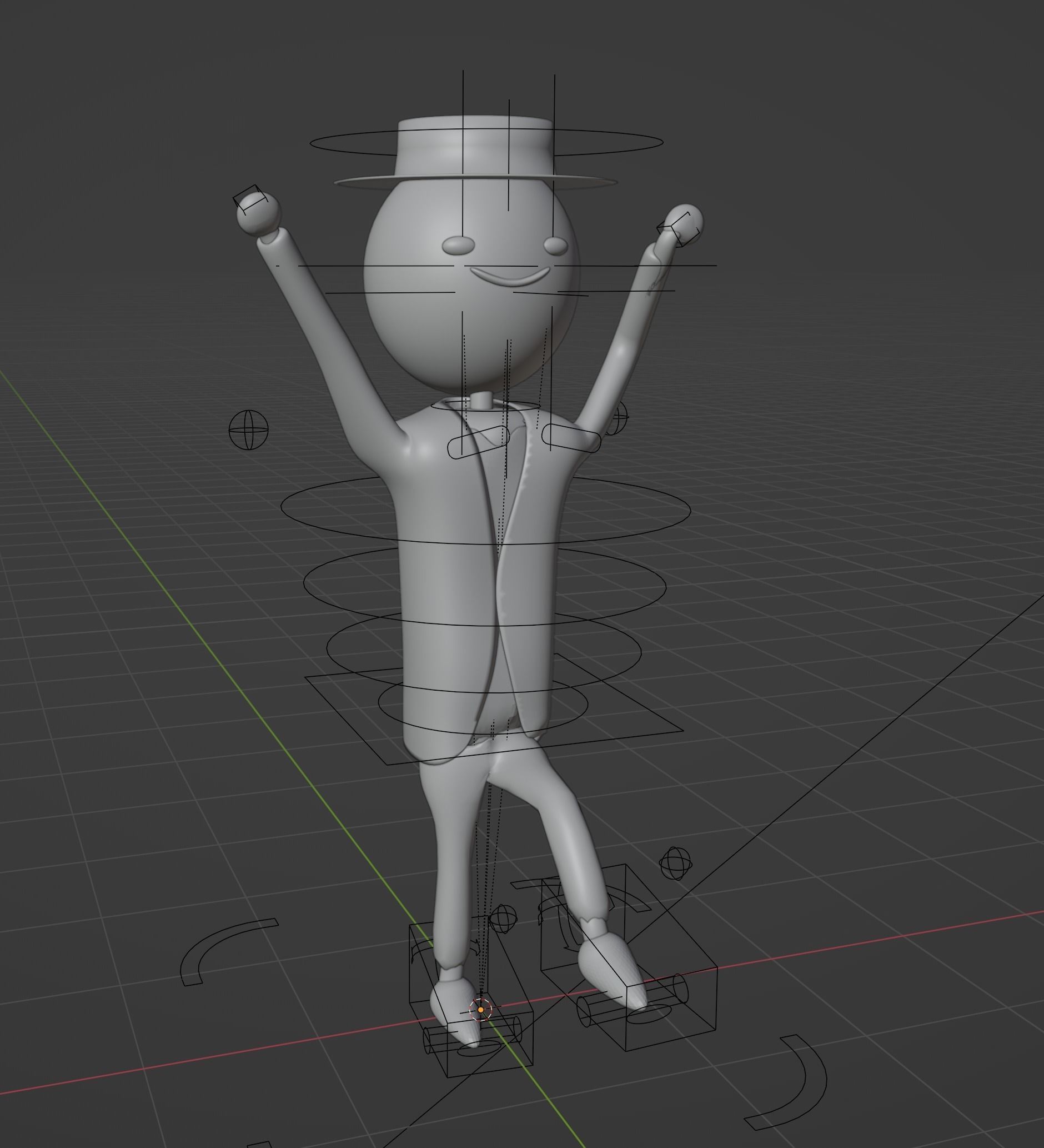 A FREE cartoon style rigged character  Free low-poly 3D model_3