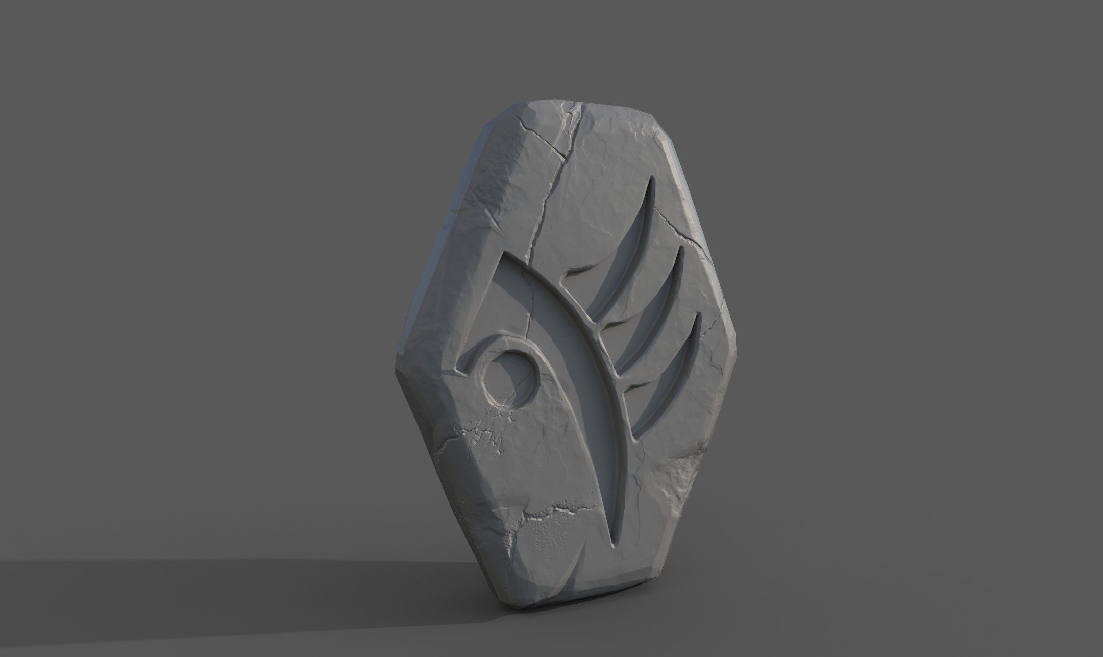 Magic Stone Low-poly 3D model_1