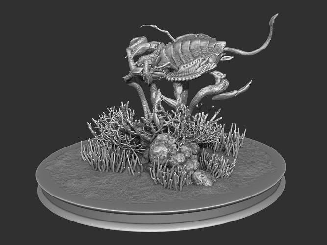 Free Aquatic Creatures Diorama Free 3D print model