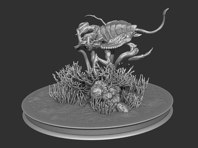 Free Aquatic Creatures Diorama Free 3D print model