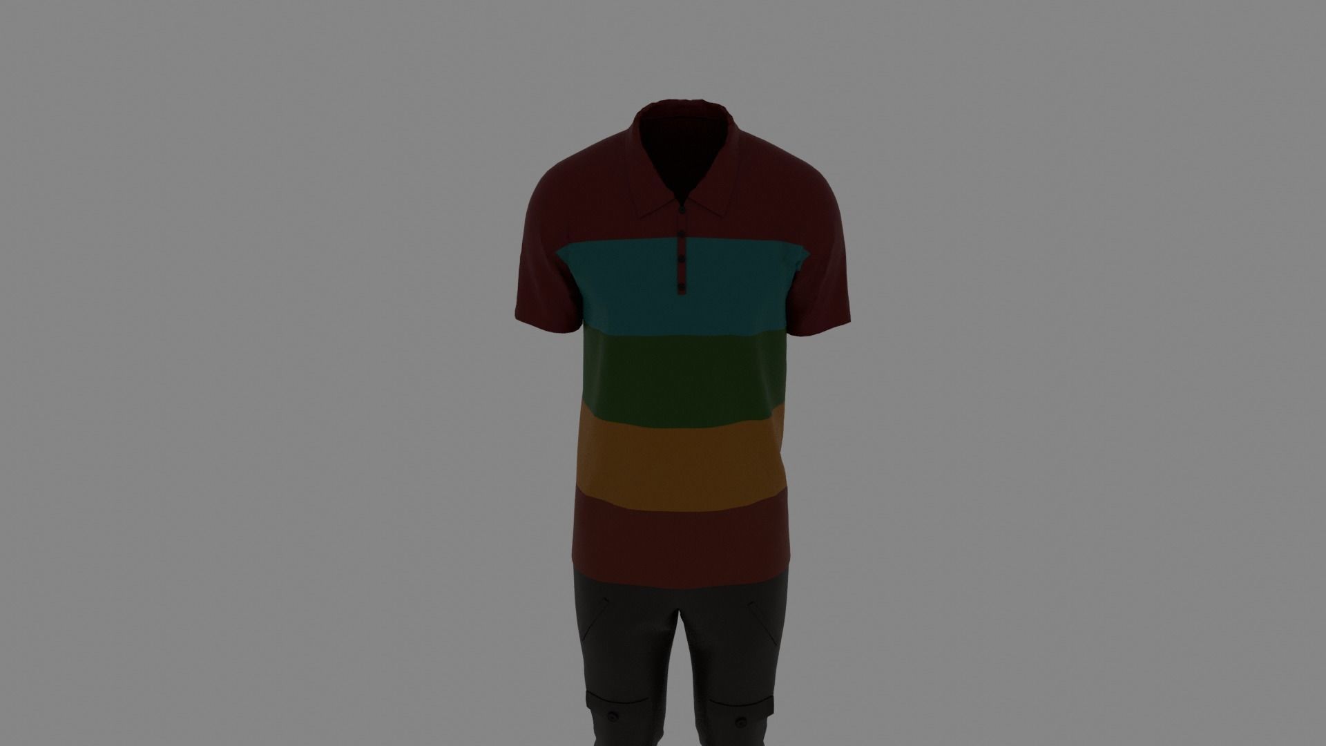 Man Clothes Low-poly 3D model_3