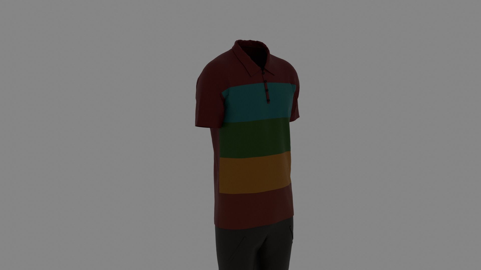 Man Clothes Low-poly 3D model_2