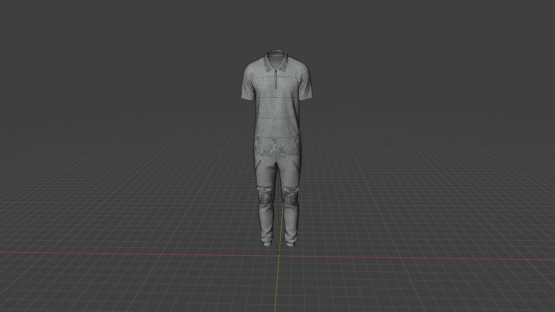 Man Clothes Low-poly 3D model_8