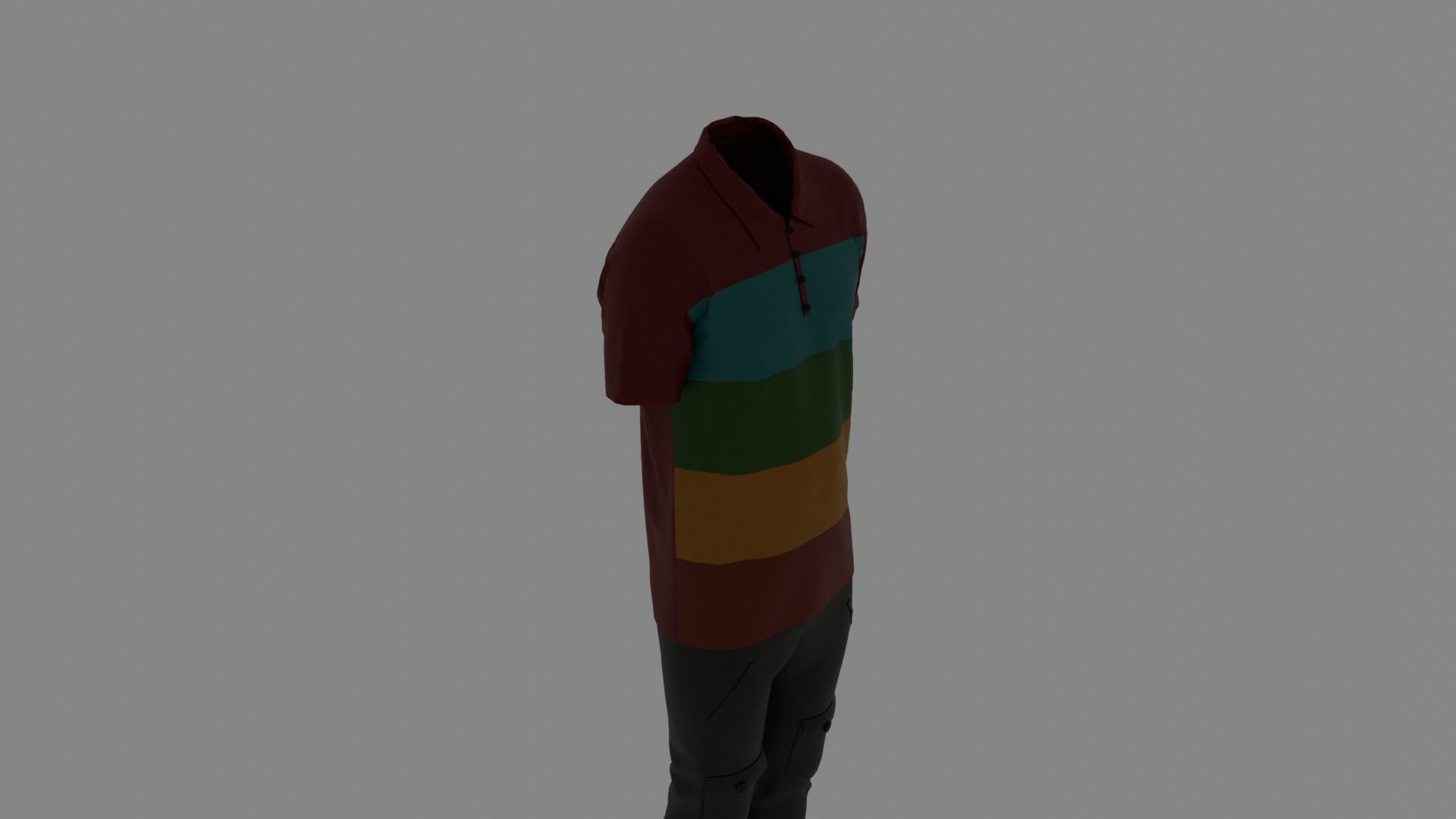 Man Clothes Low-poly 3D model_5