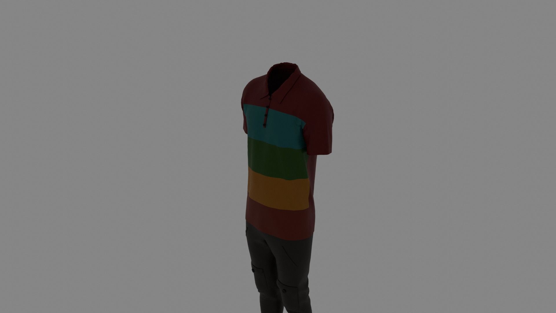 Man Clothes Low-poly 3D model_4