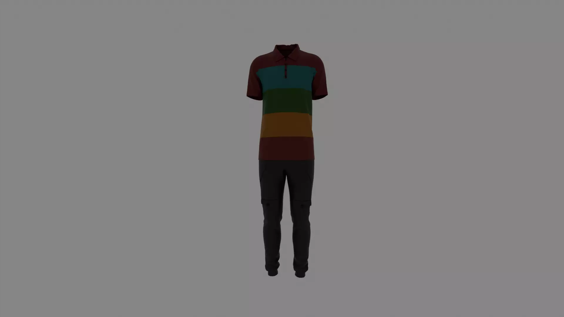 Man Clothes Low-poly 3D model_0