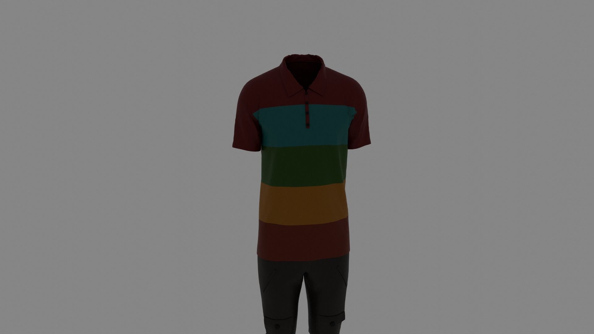 Man Clothes Low-poly 3D model_6