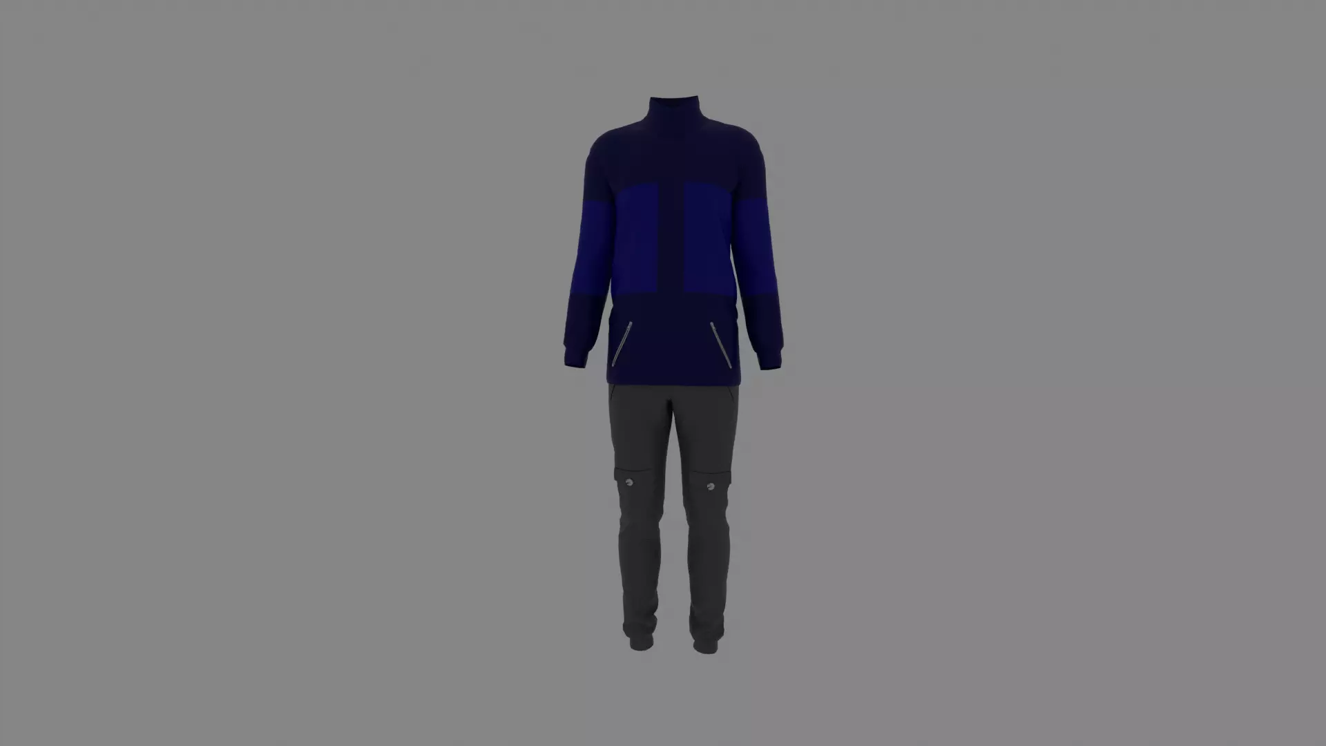 Man Clothes Low-poly 3D model_0