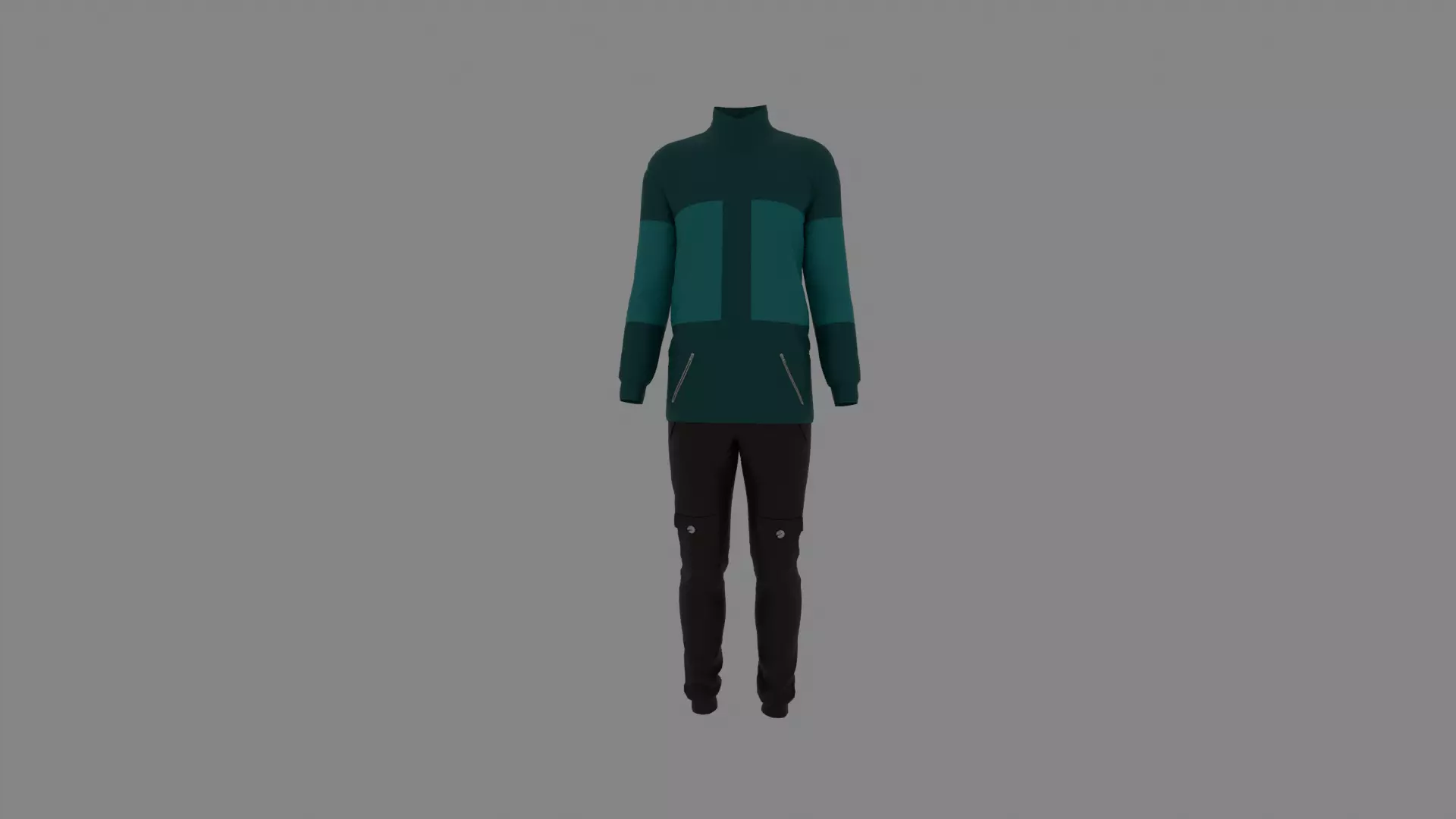 Man Clothes Low-poly 3D model_0