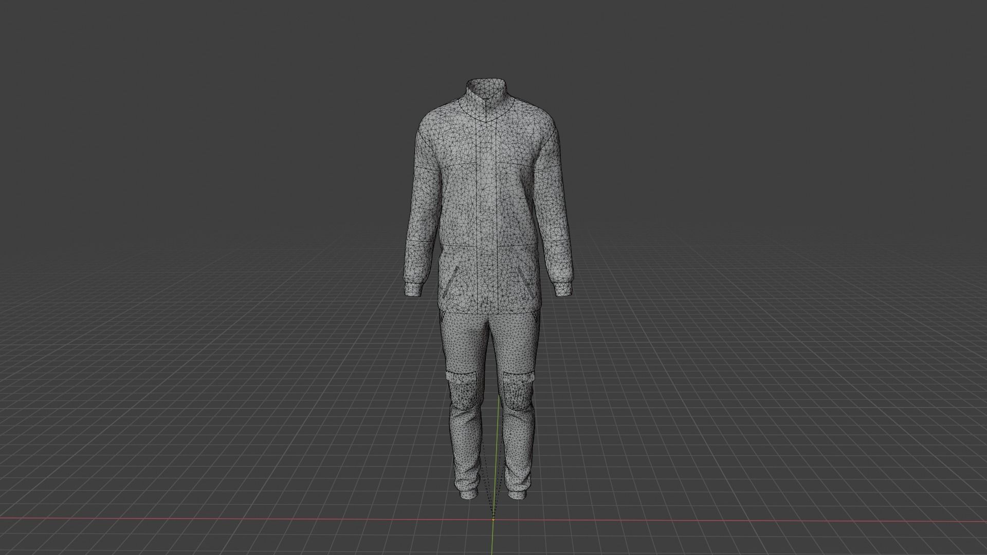 Man Clothes Low-poly 3D model_8