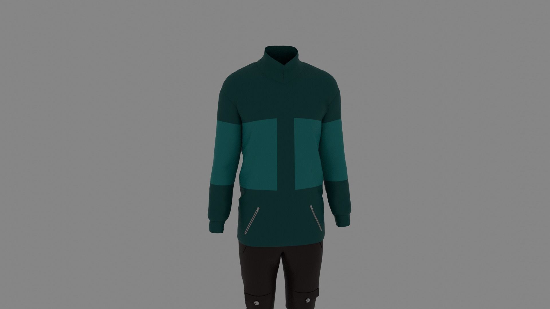 Man Clothes Low-poly 3D model_6