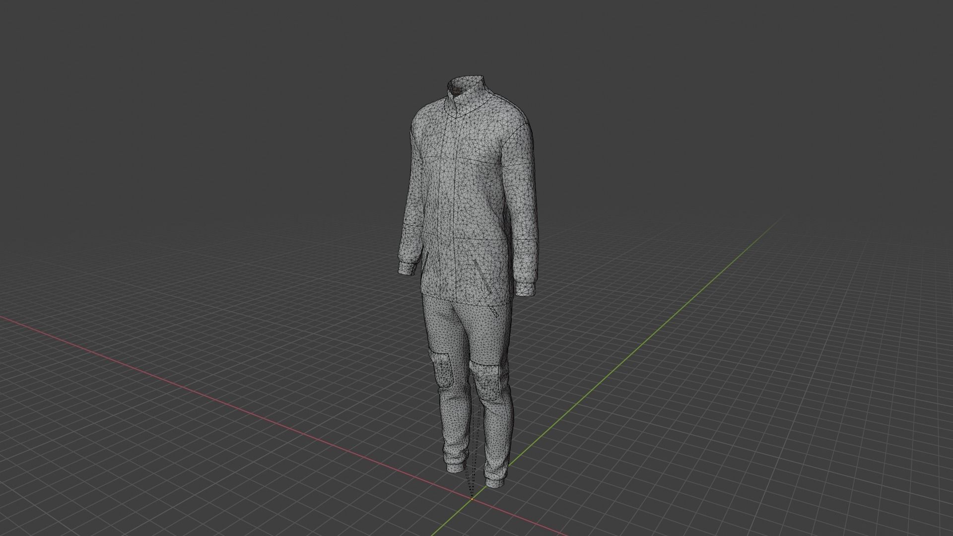 Man Clothes Low-poly 3D model_9