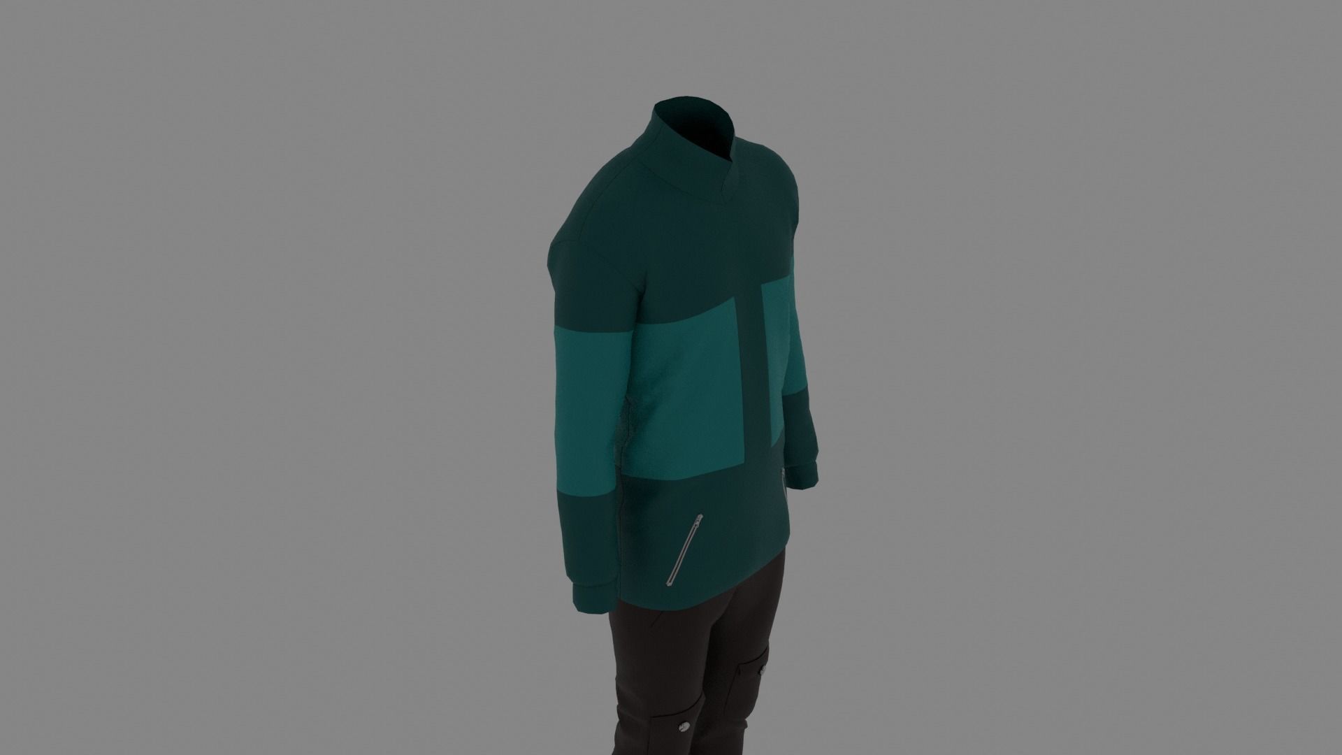 Man Clothes Low-poly 3D model_5