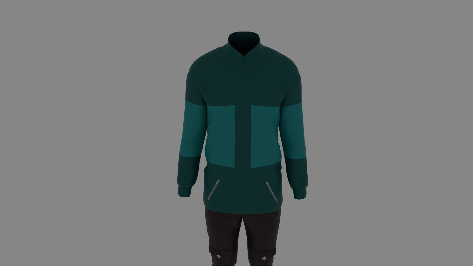 Man Clothes Low-poly 3D model_3