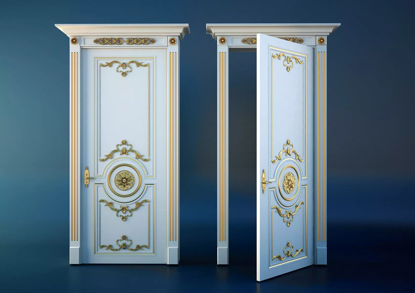 Classic Door 3D model_0