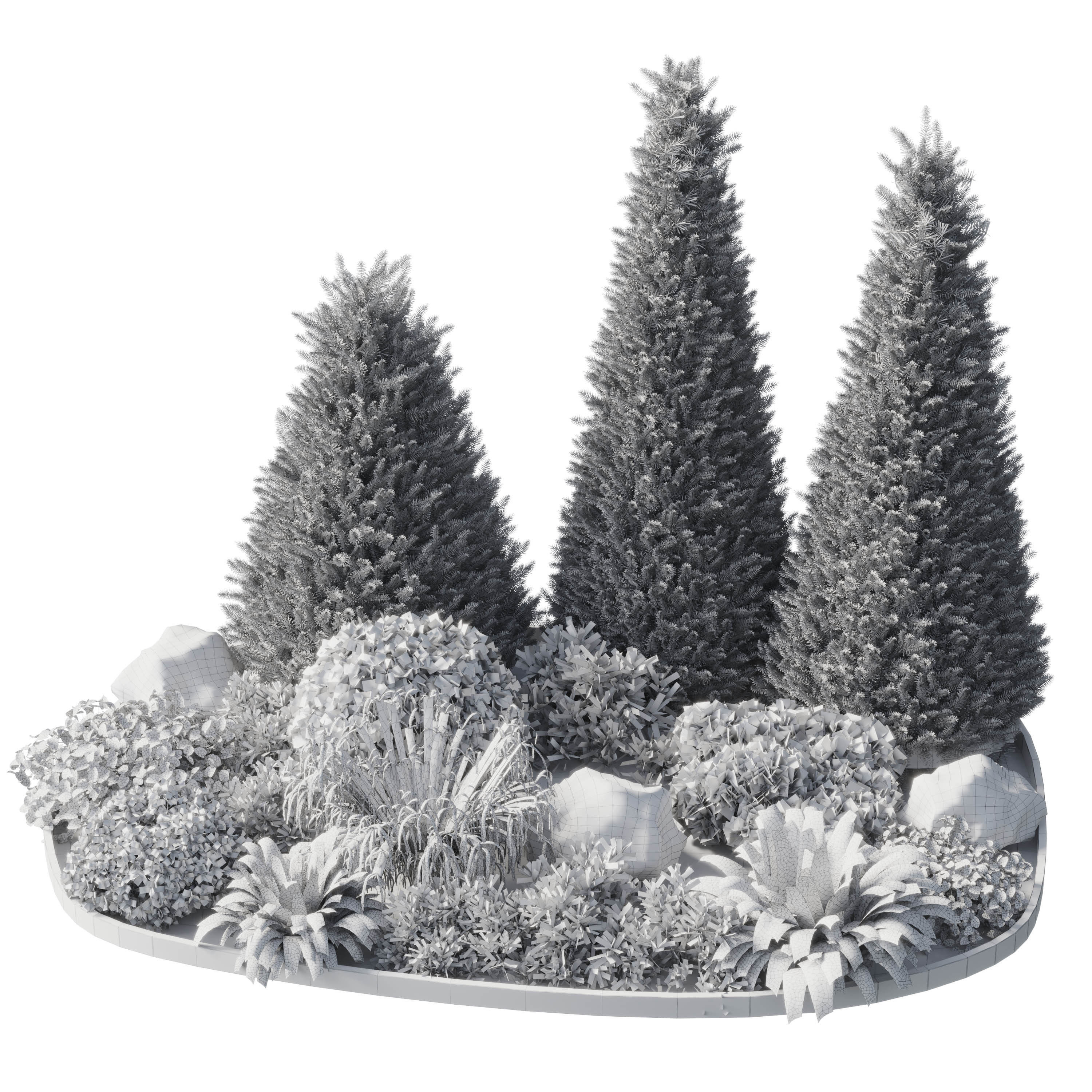 Alpine Hill 08 corona Low-poly 3D model_5