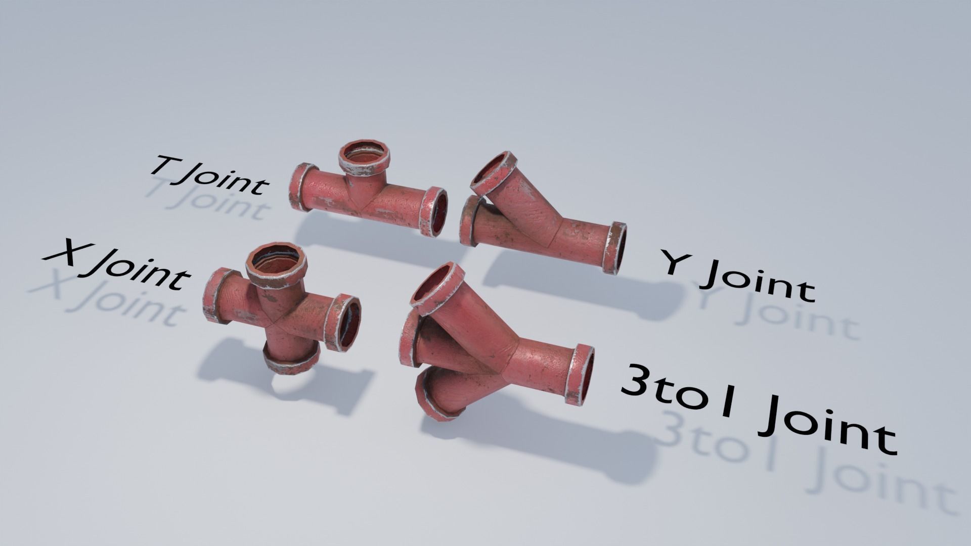 Large Metal Pipes 4K and 2K Low-poly 3D model_7