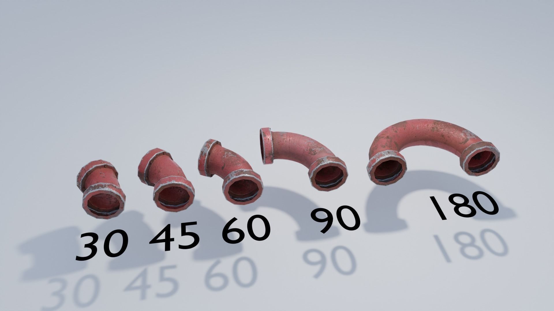 Large Metal Pipes 4K and 2K Low-poly 3D model_5