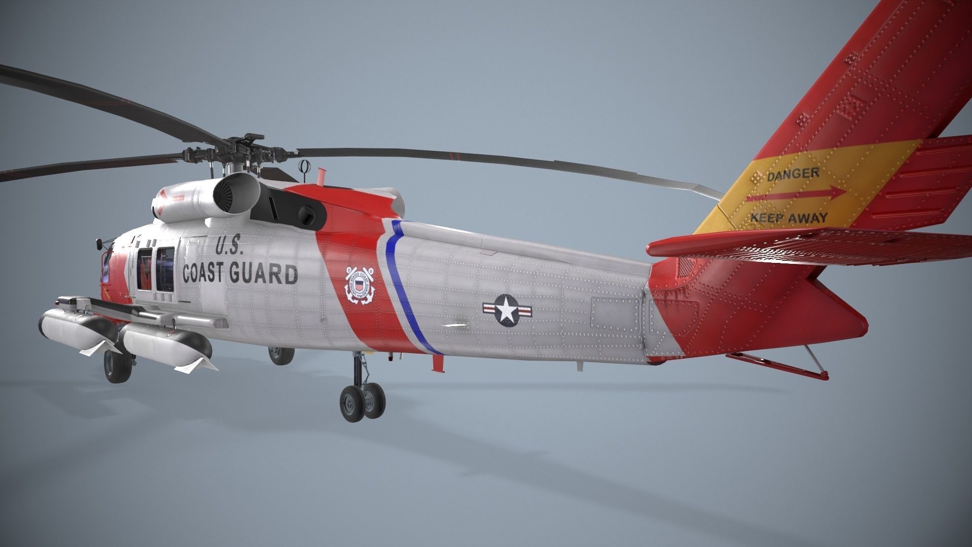 Sikorsky MH-60J Jay Hawk Basic Animation Low-poly 3D model_3