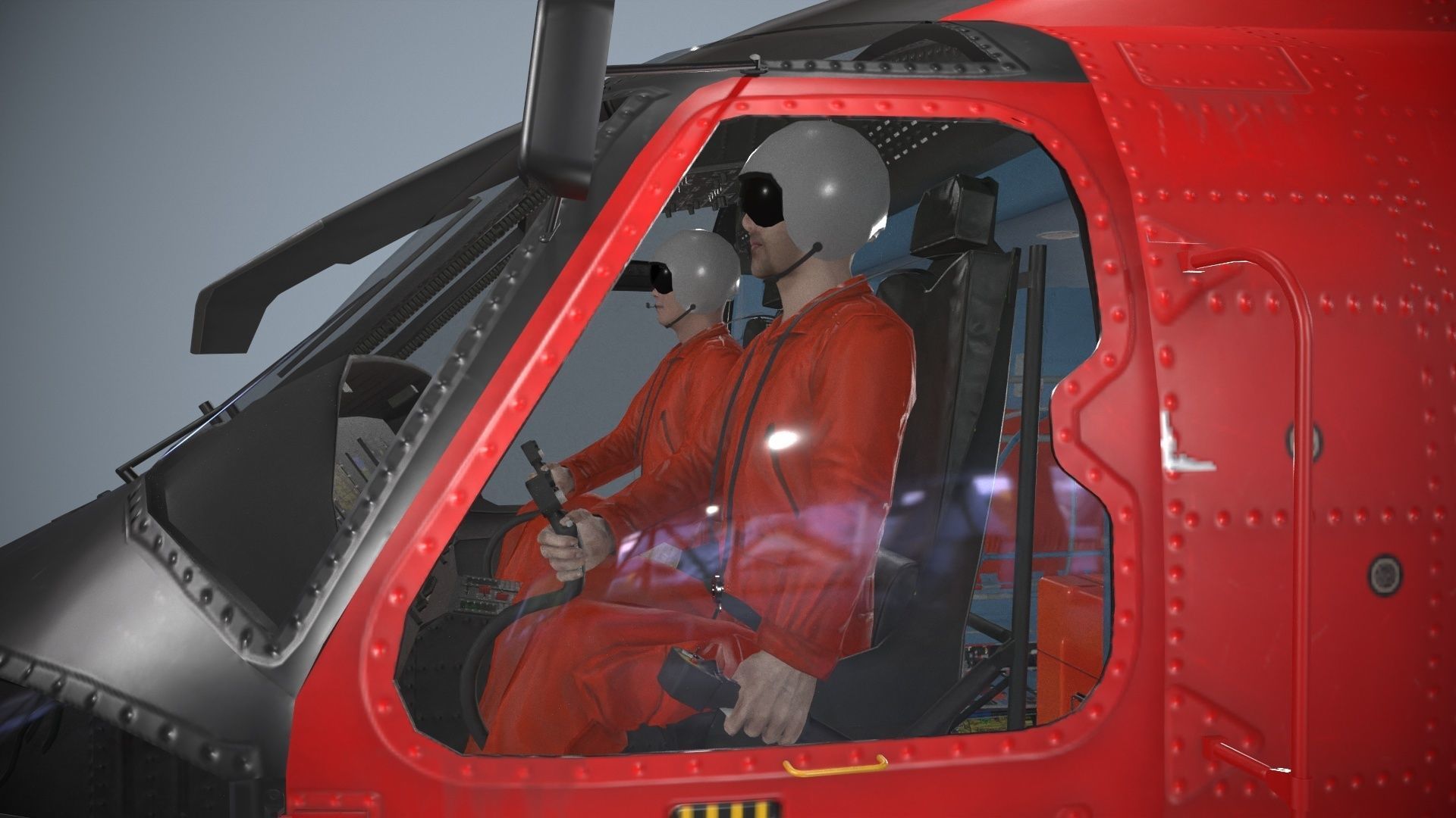 Sikorsky MH-60J Jay Hawk Basic Animation Low-poly 3D model_9