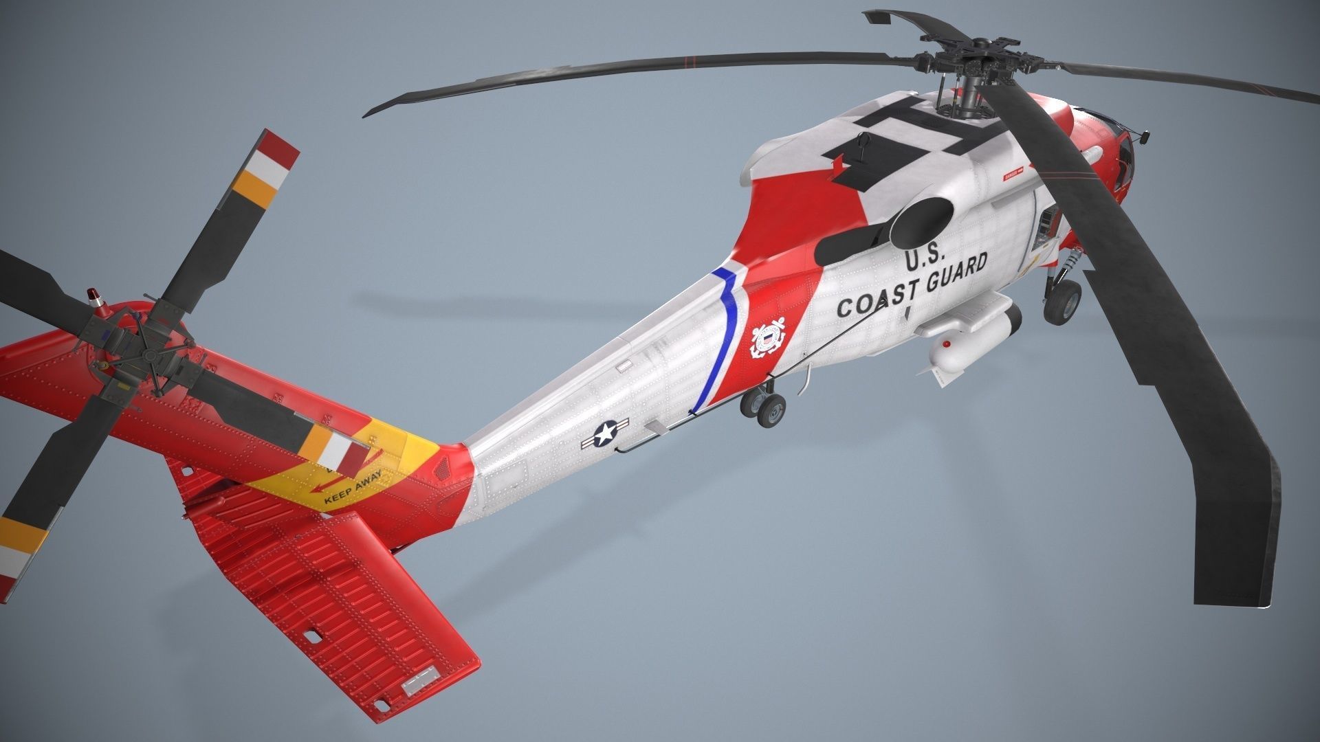 Sikorsky MH-60J Jay Hawk Basic Animation Low-poly 3D model_16