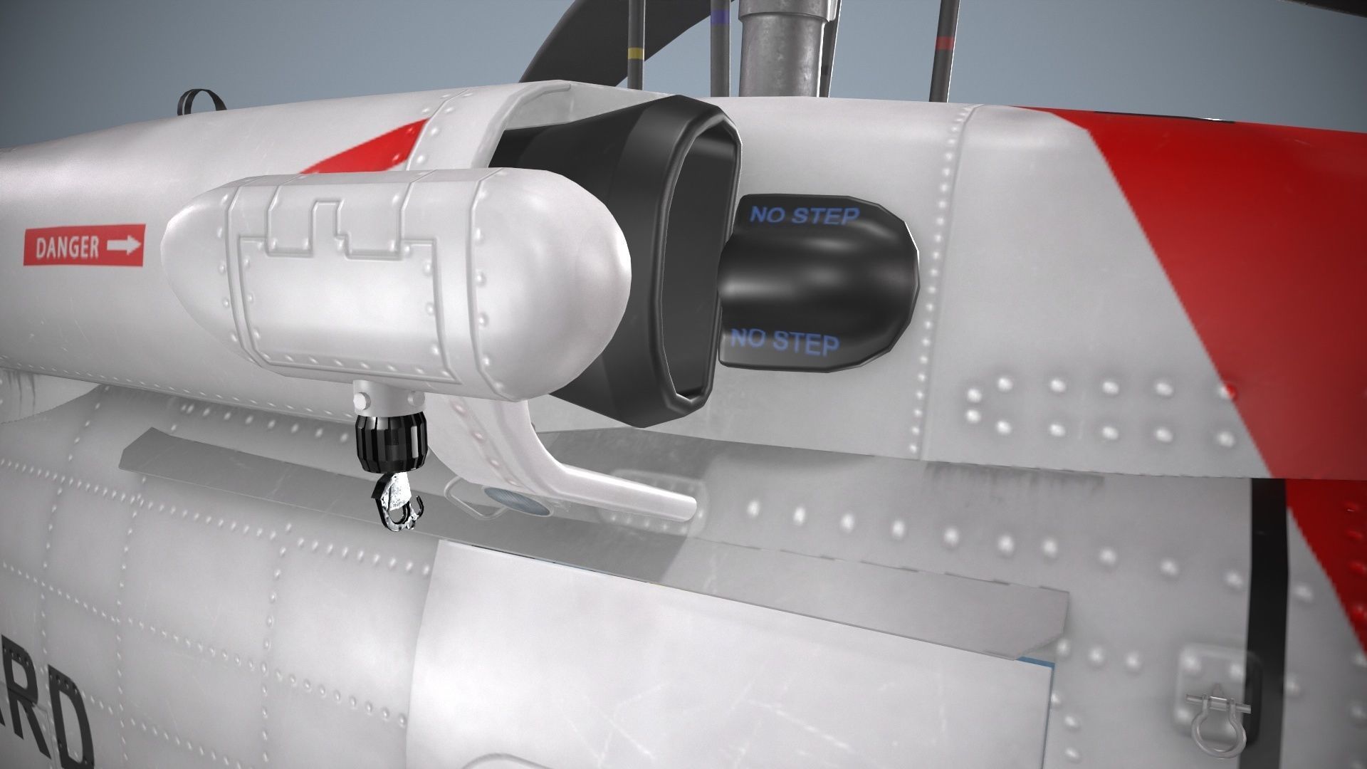 Sikorsky MH-60J Jay Hawk Basic Animation Low-poly 3D model_8