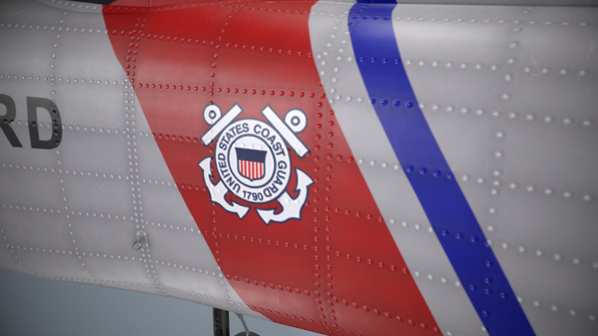 Sikorsky MH-60J Jay Hawk Basic Animation Low-poly 3D model_10