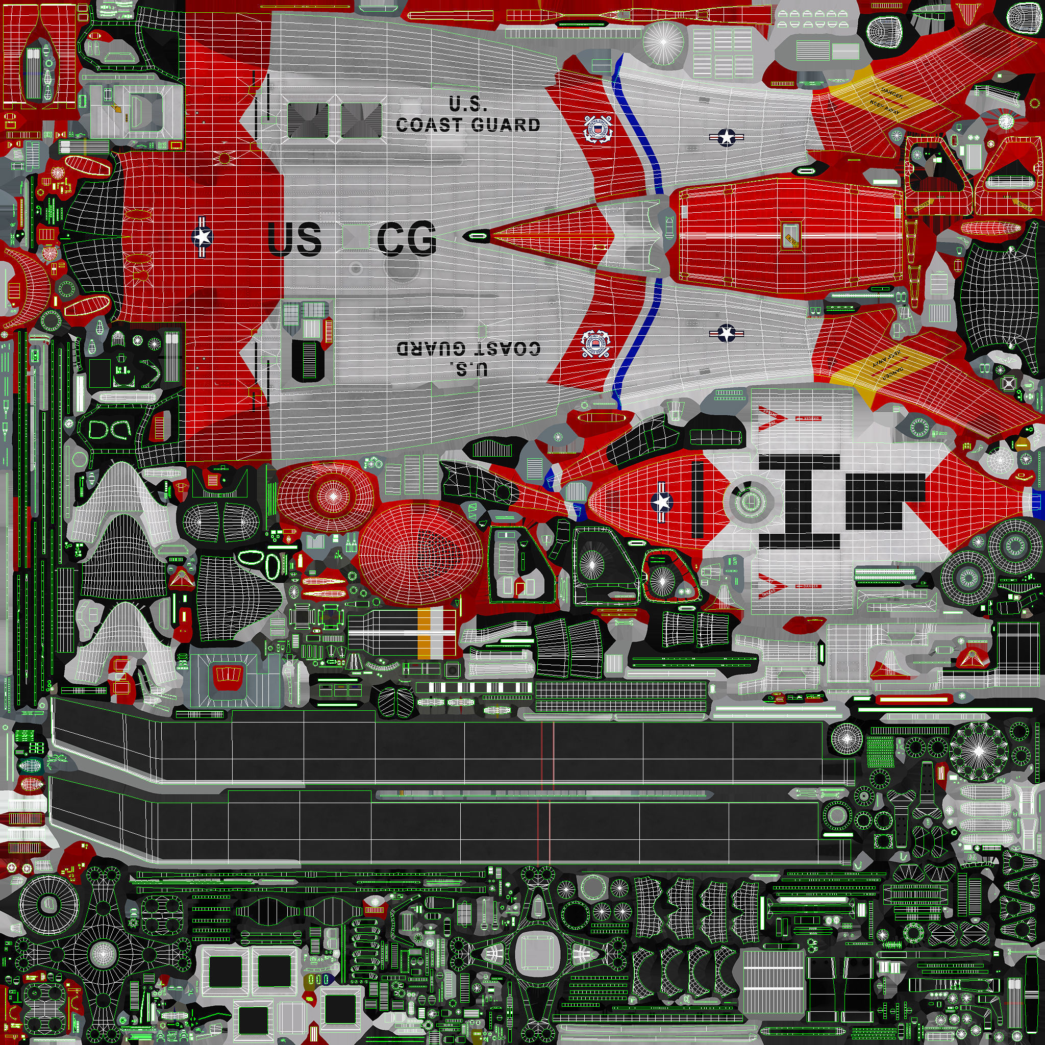 Sikorsky MH-60J Jay Hawk Basic Animation Low-poly 3D model_34