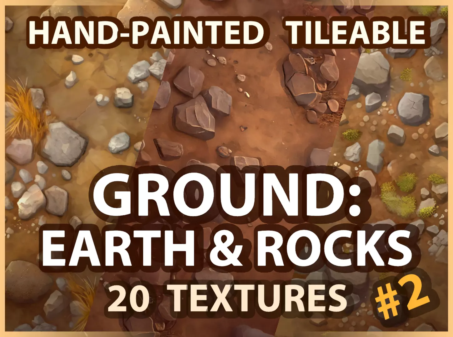 Ground - Earth and Rocks - 20 TEXTURES - Hand-painted -PACK 2--- Texture_0
