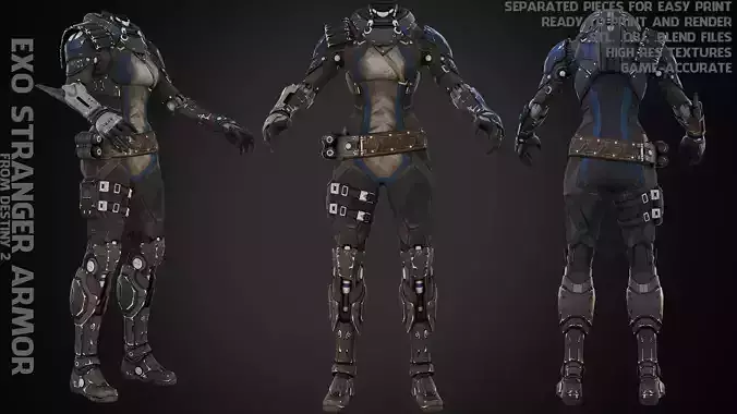 Exo-Stranger Armor for Cosplay 3D print model